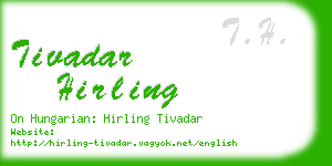 tivadar hirling business card